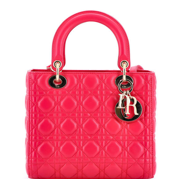 Christian Dior Medium Lady Dior Bag Cannage Quilt Lambskin - Picture 1 of 5
